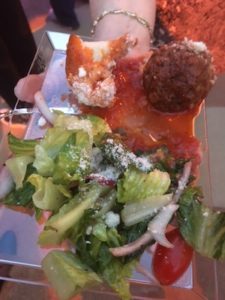 Martorano’s generous “taste” of Meat Ball Salad.