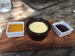 honey, butter and jam